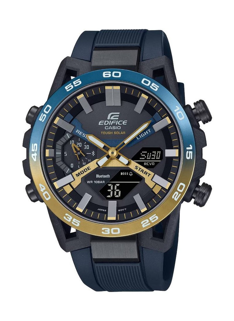 CASIO - Edifice Analog+Digital Rubber Strap Men's Watch ECB-2000NP-1A - Image 1