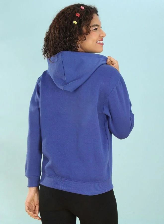 Freehand  Women Regular Fit Printed Hooded Neck Long Sleeve Overhead-Hooded Sweatshirt  | Best Price UAE