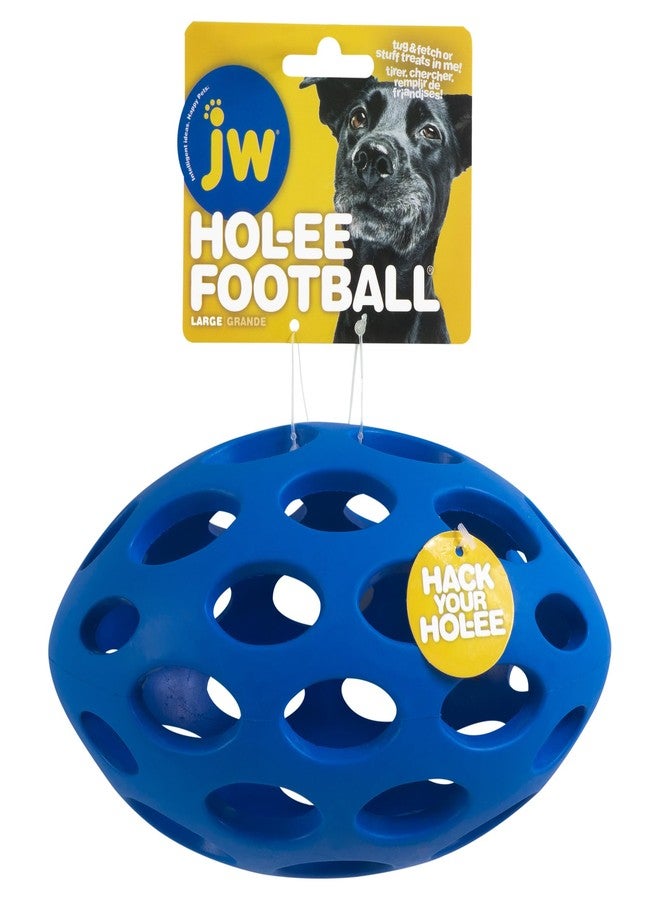 JW Pet HOL-ee Football Size 8 Rubber Dog Toy, Large - Image 1