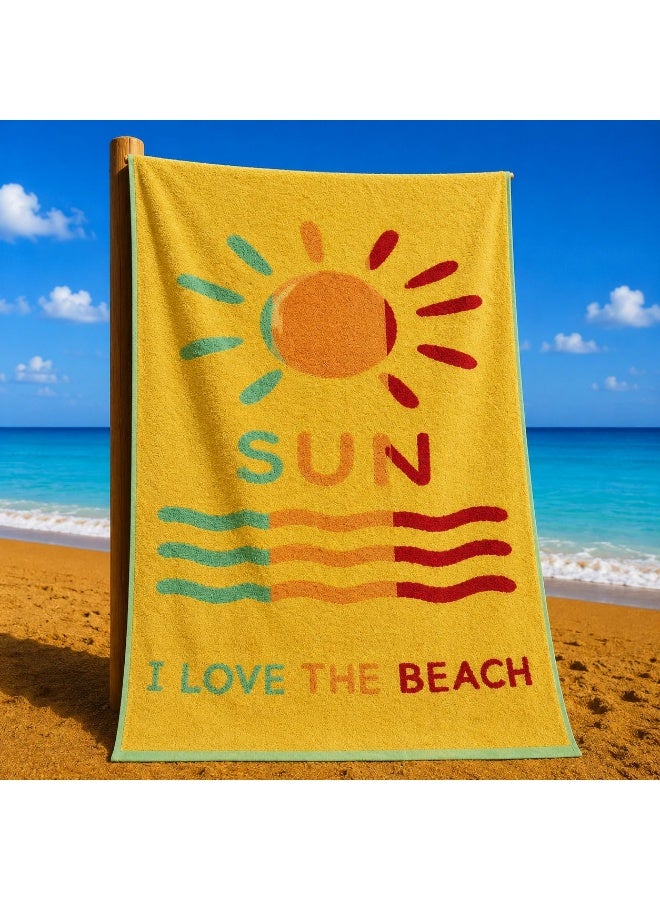 snooze Cotton beach towel, 170*90 cm, sun design - Image 2