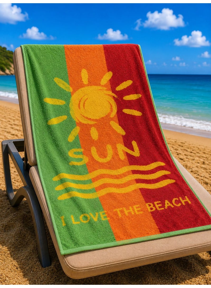 snooze Cotton beach towel, 170*90 cm, sun design - Image 4