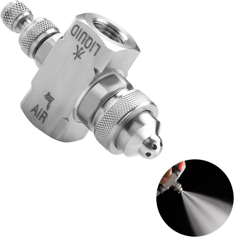 MroMax فوهة رذاذ هواء بزاوية 70 درجة مع خيط أنثوي 1/4BSP من الفولاذ المقاوم للصدأ 304 - Image 1