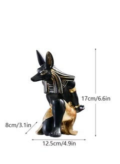 BLUE CORAL Blue Coral Resin Anubis Dog Wine Rack Figurines Bastet Bottle Holder Gamepad Mobile Phone Controller Holder Cat Statue Restaurant Cabinet Tabletop Decor Item  - Image 3
