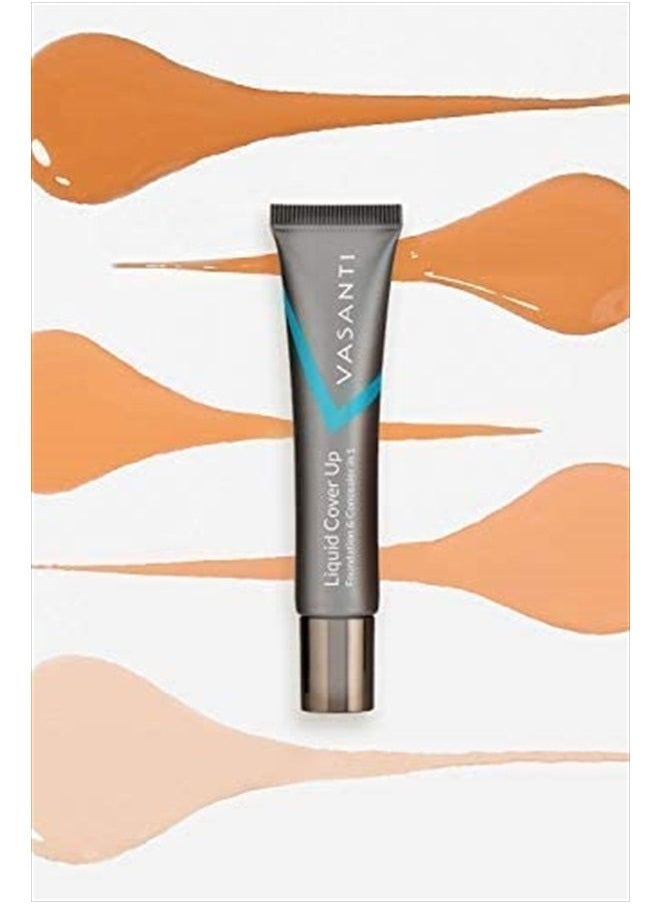 Vasanti Cosmetics VASANTI Oil-Free Foundation & Concealer in 1 - Liquid Cover-Up (V3) - Full Matte Coverage Long Lasting Paraben-Free Vegan Friendly Makeup  - Image 4