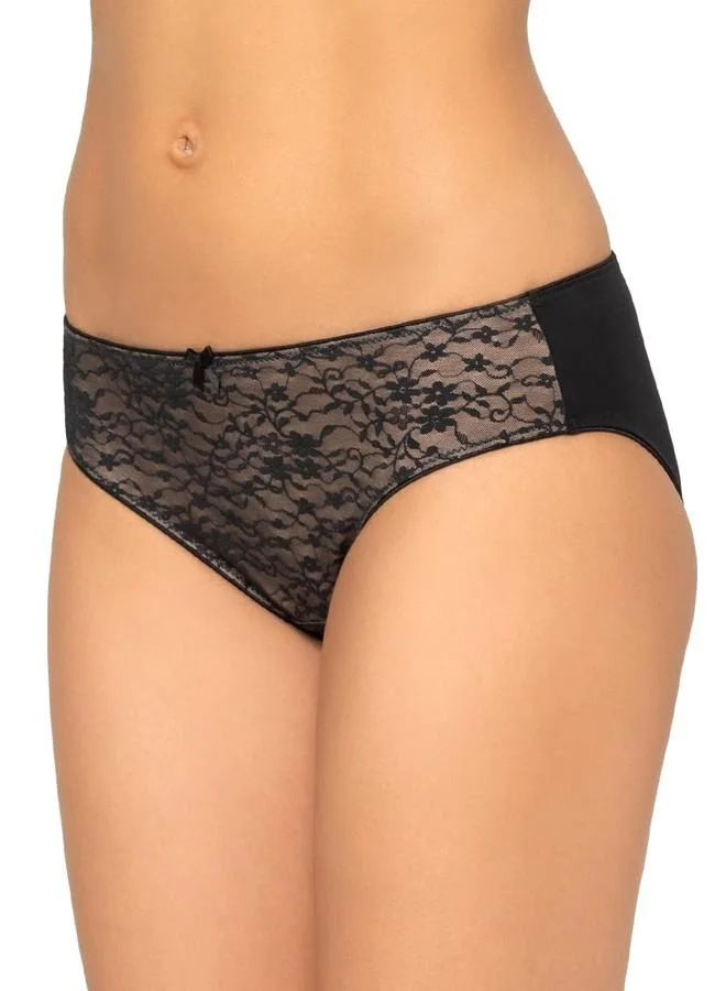 ترايامف Triumph Beauty-Full Lacy Charm Full Coverage Midi Brief Black