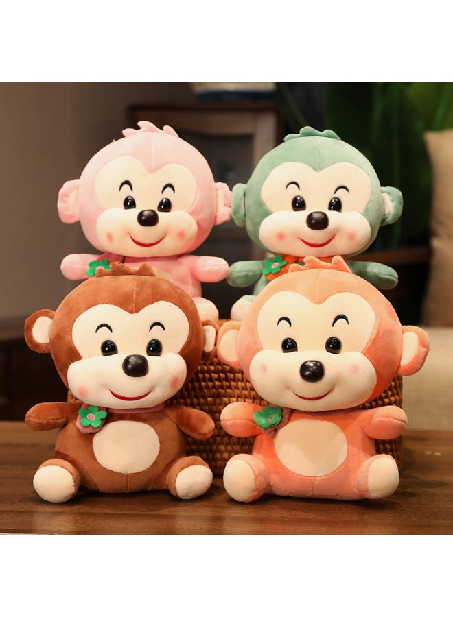 Plush Toy Grab Machine Doll 8 Inch Stall Small Toy Large Doll Wedding Throw Doll-Specifications:Scarf Monkey-Color:8 Inch - Image 1