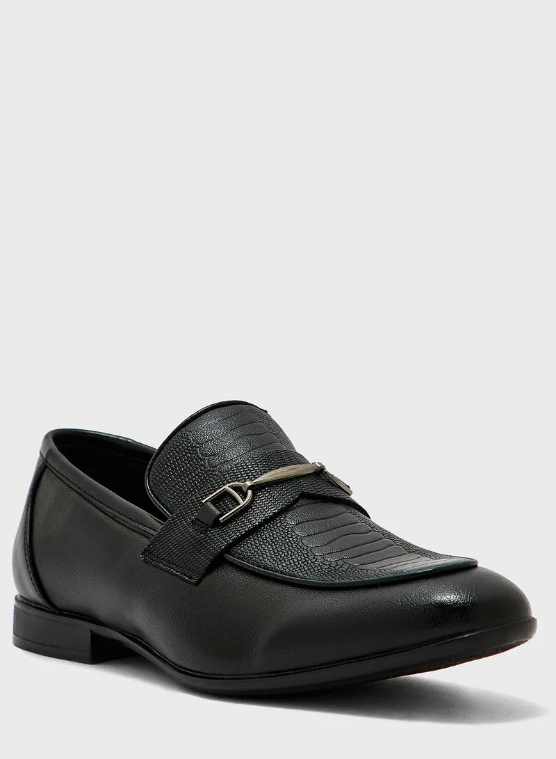 Robert Wood Reptile Print Formal Slip Ons