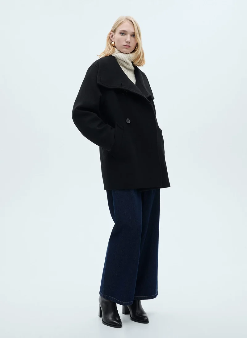 مانجو Double-Breasted Wool Coat