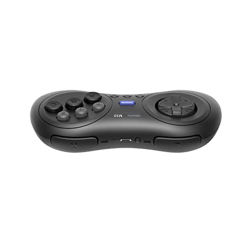 8Bitdo M30 Wireless Bluetooth Controller Retro Gamepad for Switch, PC Windows, MacOS, Android, Raspberry Pi with Sega Genesis & Sega Mega Drive Style (Black) - Image 3