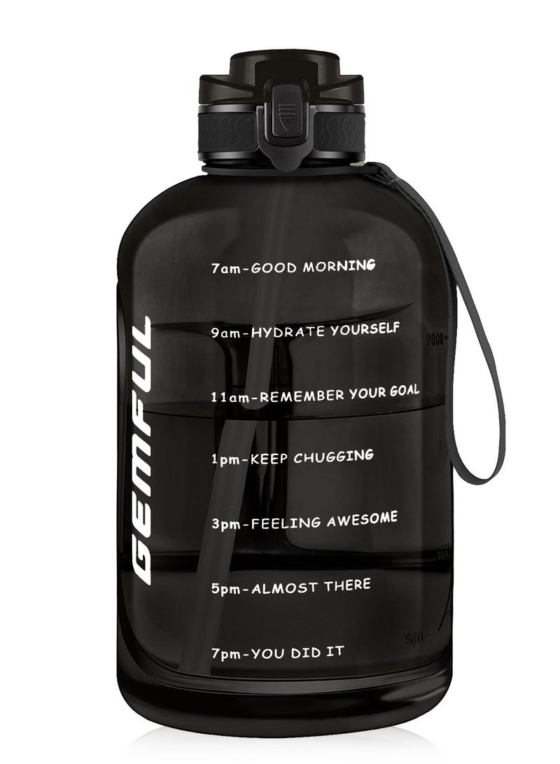 جيمفول زجاجات مياه سعة 3 لترات خالية من مادة BPA - مثالية للجيم، إبريق ماء كبير قابل لإعادة الاستخدام، زجاجة رياضية مع علامات قياس دقيقة - Image 1