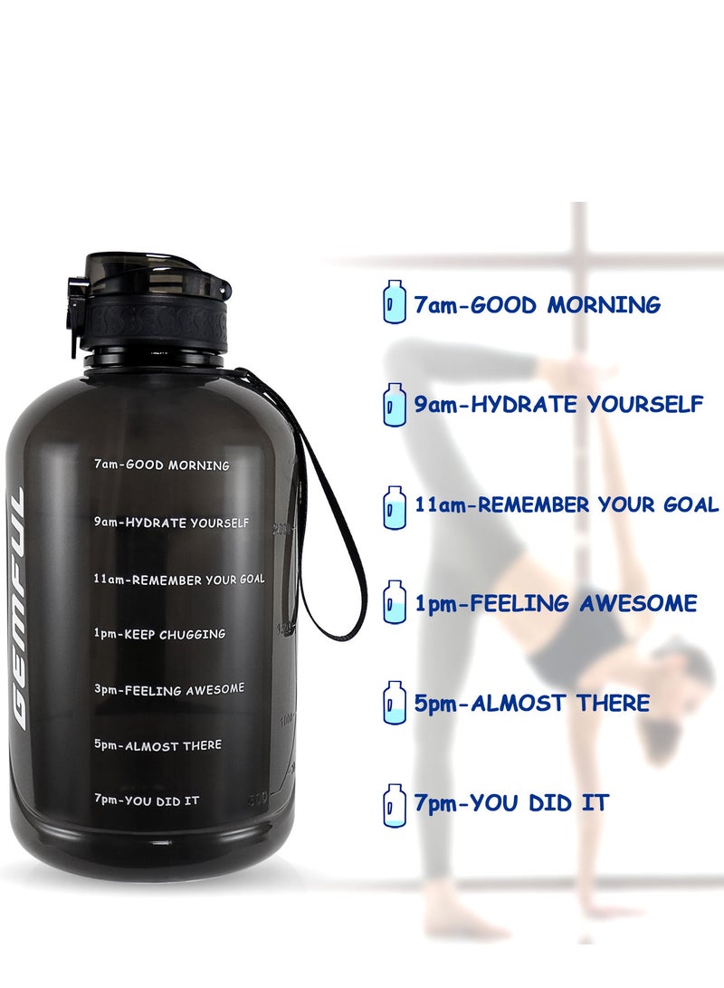 جيمفول زجاجات مياه سعة 3 لترات خالية من مادة BPA - مثالية للجيم، إبريق ماء كبير قابل لإعادة الاستخدام، زجاجة رياضية مع علامات قياس دقيقة - Image 4