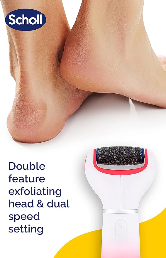 Scholl Velvet Smooth Electric Foot File Pedicure Foot File System for Hard Skin and Callus Removal Batteries Included - Image 3