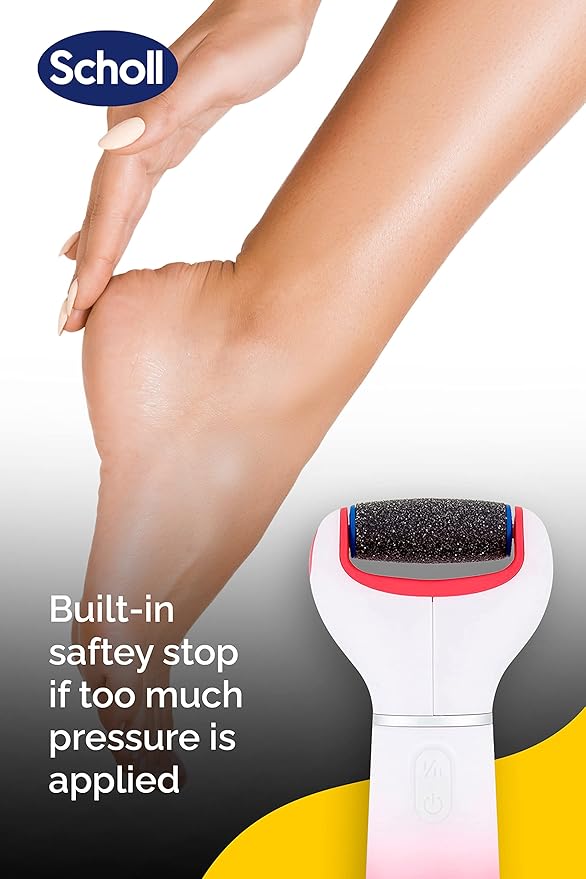 Scholl Velvet Smooth Electric Foot File Pedicure Foot File System for Hard Skin and Callus Removal Batteries Included - Image 5