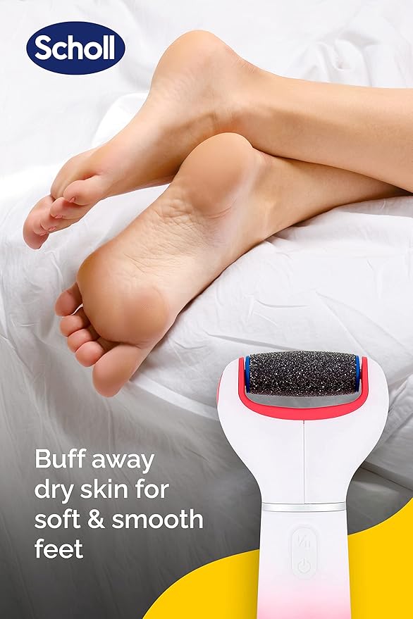 Scholl Velvet Smooth Electric Foot File Pedicure Foot File System for Hard Skin and Callus Removal Batteries Included - Image 2