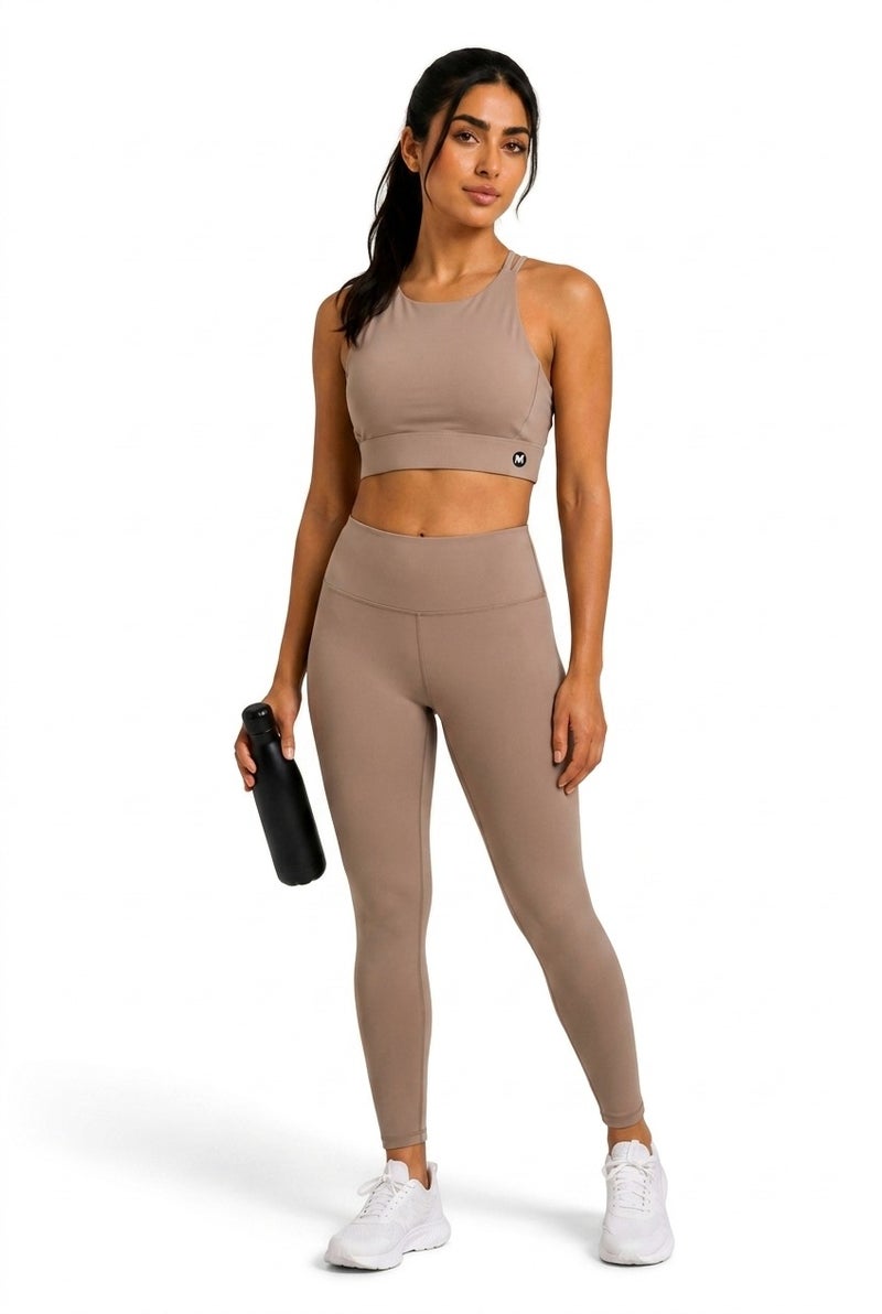 Moveletix Women's Training Sports Bra Brown Extra Soft - Image 3