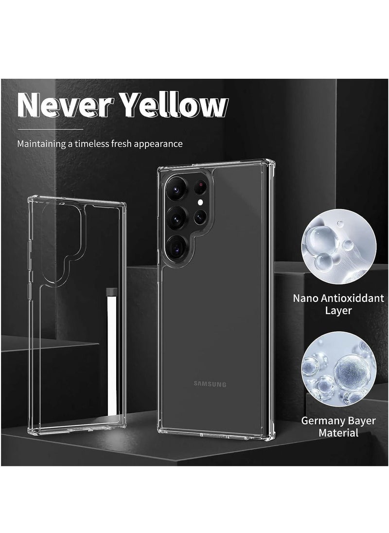 Raxoom [5 in 1 for Samsung Galaxy S23 Ultra Case,with 2 HD Screen Protector & 2 Camera Lens Protector,Shockproof Slim Clear Cover,Anti-Scratches & Install Kit for S23 Ultra 5G - Image 2