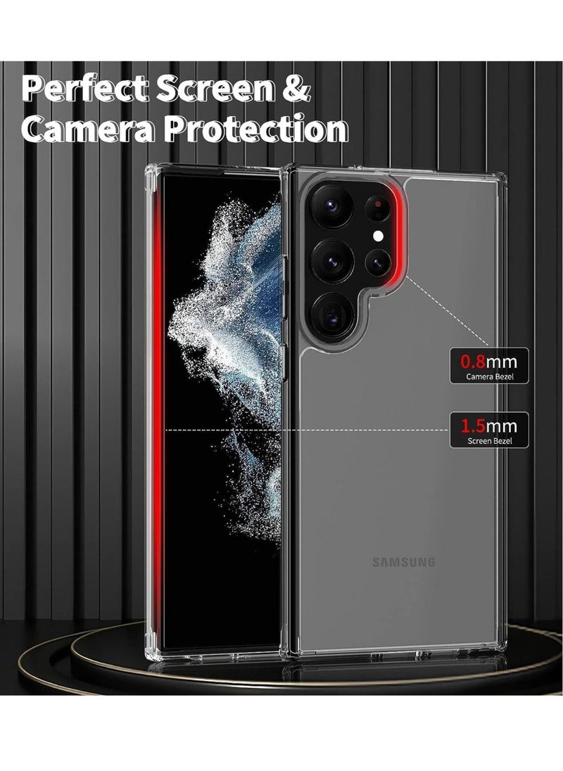 Raxoom [5 in 1 for Samsung Galaxy S23 Ultra Case,with 2 HD Screen Protector & 2 Camera Lens Protector,Shockproof Slim Clear Cover,Anti-Scratches & Install Kit for S23 Ultra 5G - Image 4