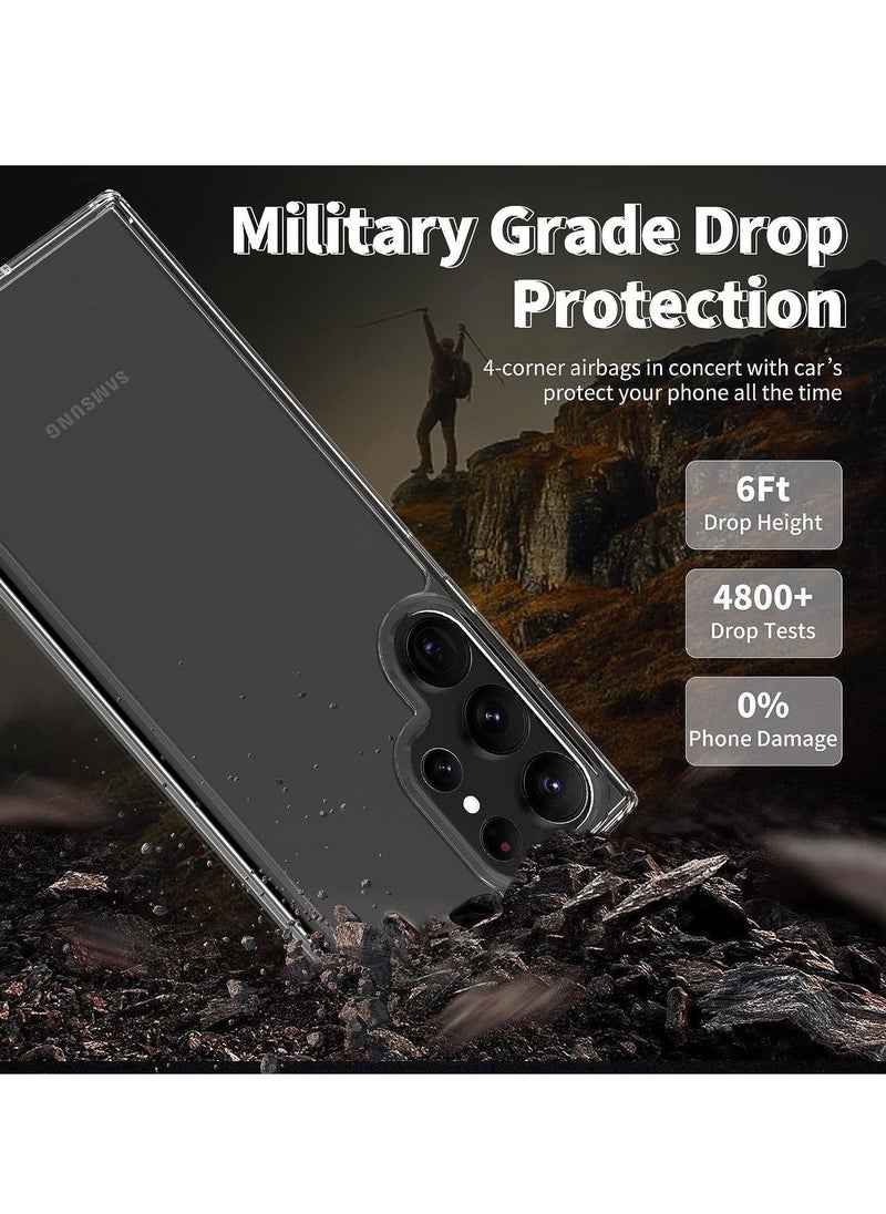 Raxoom [5 in 1 for Samsung Galaxy S23 Ultra Case,with 2 HD Screen Protector & 2 Camera Lens Protector,Shockproof Slim Clear Cover,Anti-Scratches & Install Kit for S23 Ultra 5G - Image 3