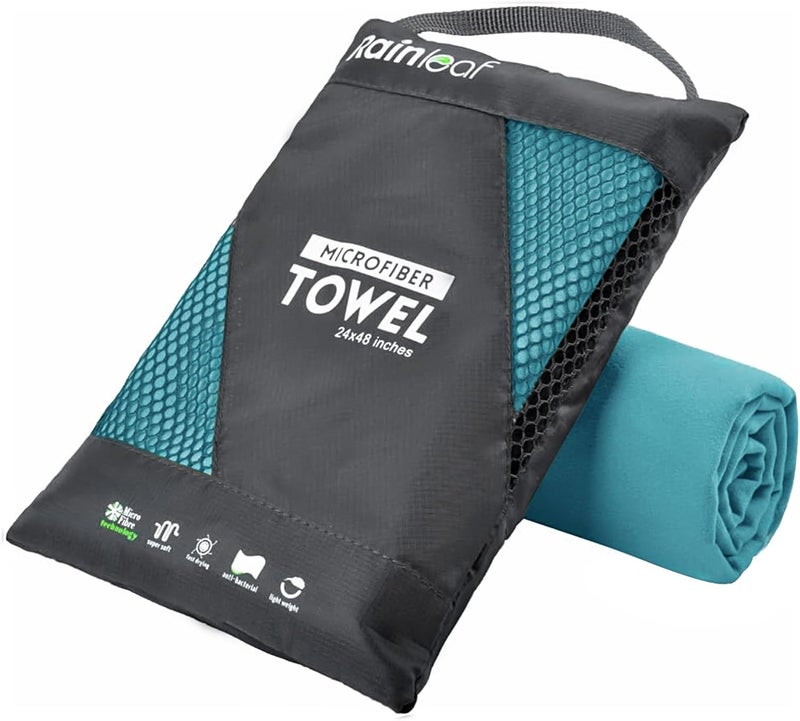Rainleaf Microfiber Towel Perfect Travel & Gym & Camping Towel. Quick Dry - Super Absorbent - Ultra Compact - Lightweight. Suitable for Trip, Beach, Shower, Backpacking, Pool - Image 1