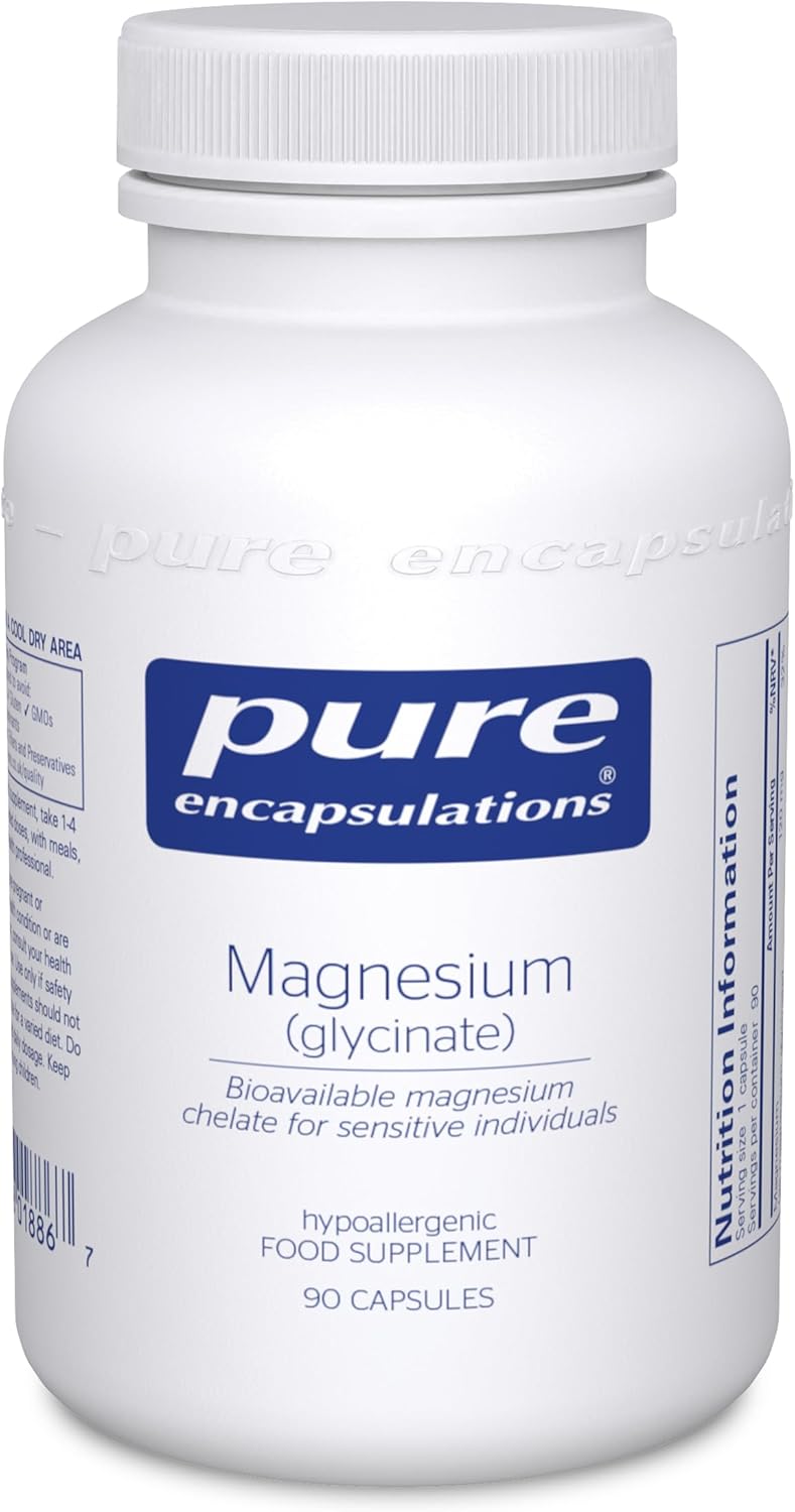 Pure Encapsulations مكمل المغنيسيوم جليسينات من بيور إنكابسولايشنز 120 ملغ مغنيسيوم متاح حيوياً 90 كبسولة - Image 1