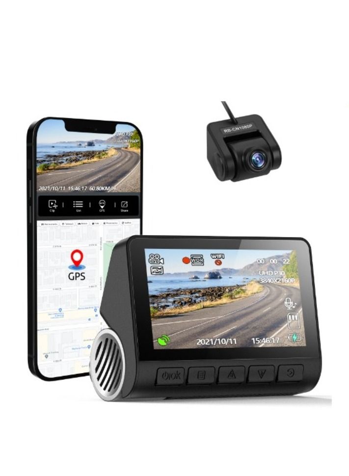 Generic Dash Cam Pro Plus and Rear Camera Set  - Image 1