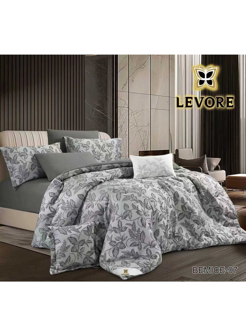 LEVORE Luxury 8-piece double bedsheet set, royal-style jacquard, soft to the touch, suitable for a 200x200 cm bed. - Image 1