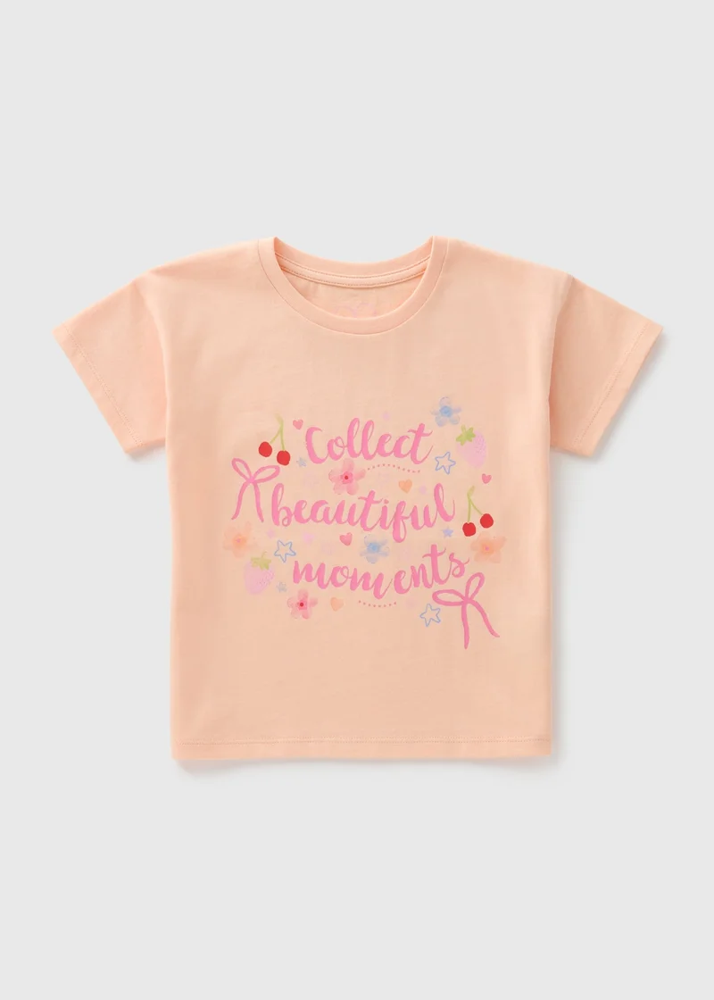 Matalan Girls Peach Moments T-Shirt