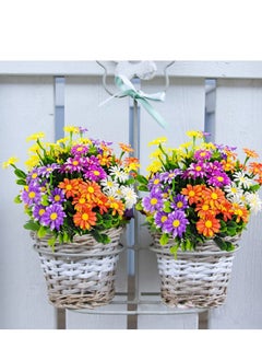 Excefore 10 Bundles Artificial Daisies Flowers,UV Resistant Faux Daisy Flowers, Suitable for Home Wedding Kitchen Garden Indoor Outside Decorations (5 Colors)  - Image 4