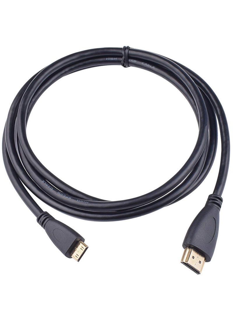 Alitutumao Alitutumao Camera to TV Monitor HDMI Cable Cord Canon Camera Mini HDMI to HDMI Cable Compatible with Canon PowerShot ELPH EOS Rebel DSLR SL1 SL2 T1i T2i T3 T3i T4i T5 T5i T6 T6i T6S T7 T7i and More  - Image 1