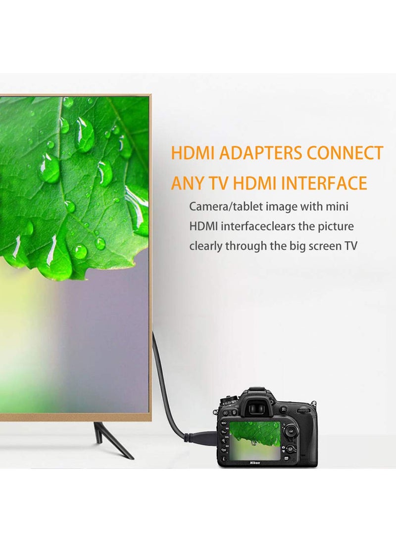 Alitutumao Alitutumao Camera to TV Monitor HDMI Cable Cord Canon Camera Mini HDMI to HDMI Cable Compatible with Canon PowerShot ELPH EOS Rebel DSLR SL1 SL2 T1i T2i T3 T3i T4i T5 T5i T6 T6i T6S T7 T7i and More  - Image 5