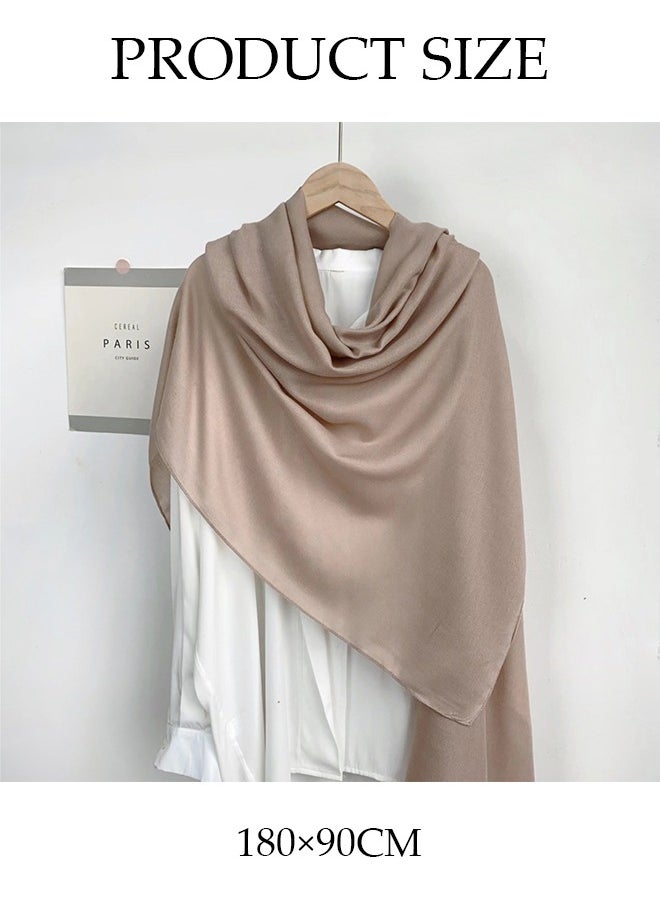 DUNISO Hijab for Women Muslim Cotton Hijab Fashion Hijab Scarf, Elegant Modest Muslim Islamic Ramadan Soft Lightweight Jersey Hijab Long Scarf  - Image 2