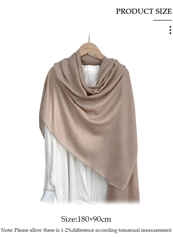 DUNISO حجاب للنساء حجاب قطني إسلامي، وشاح حجاب عصري، أنيق متواضع إسلامي إسلامي رمضان ناعم خفيف الوزن، وشاح طويل من الجيرسيه - Image 2