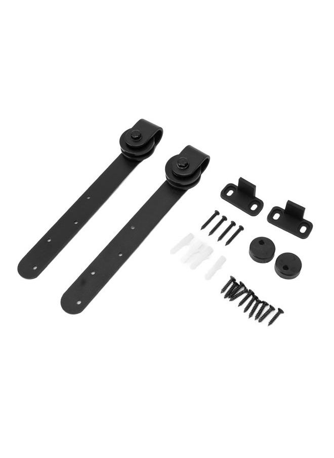 Thoraya Barn Door Hardware Kit Sliding Barn Wooden Door Hardware Mini Barn Door Track for Single Double Bypass Door  - Image 1