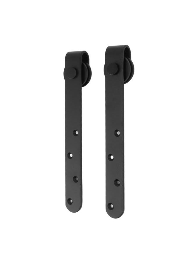 Thoraya Barn Door Hardware Kit Sliding Barn Wooden Door Hardware Mini Barn Door Track for Single Double Bypass Door  - Image 4
