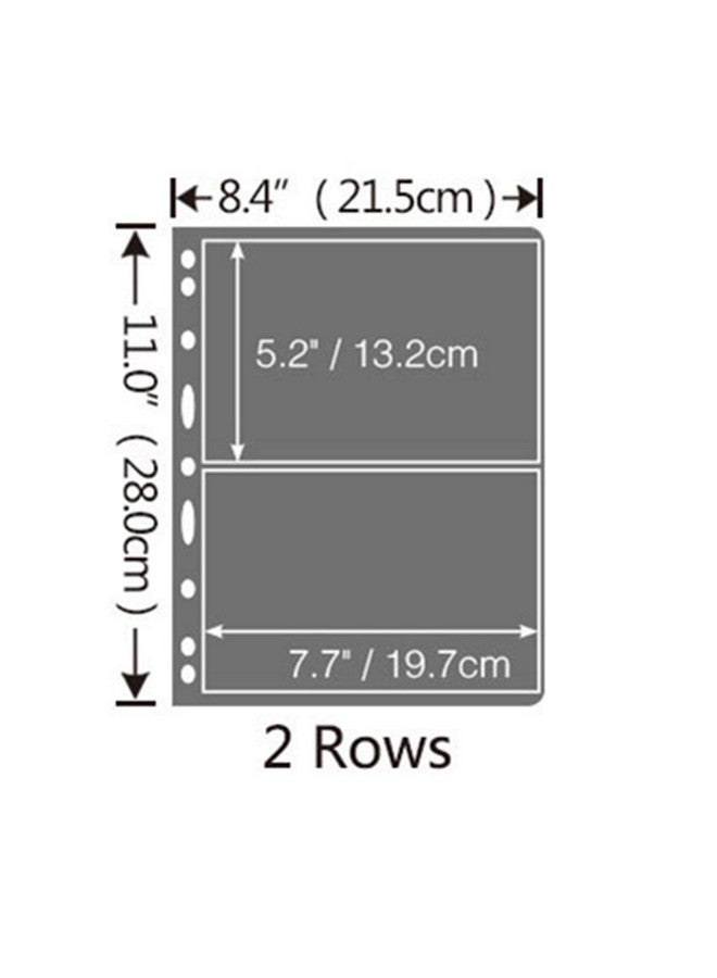 MUDOR Stamp Pages For Stamp Album Binder 10 Sheet (20 Page) 2 Rows Pages For Stamp Collectors Professional Pack (2 Rows) - Image 4