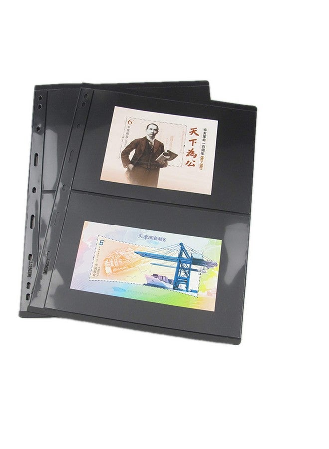 MUDOR Stamp Pages For Stamp Album Binder 10 Sheet (20 Page) 2 Rows Pages For Stamp Collectors Professional Pack (2 Rows) - Image 2