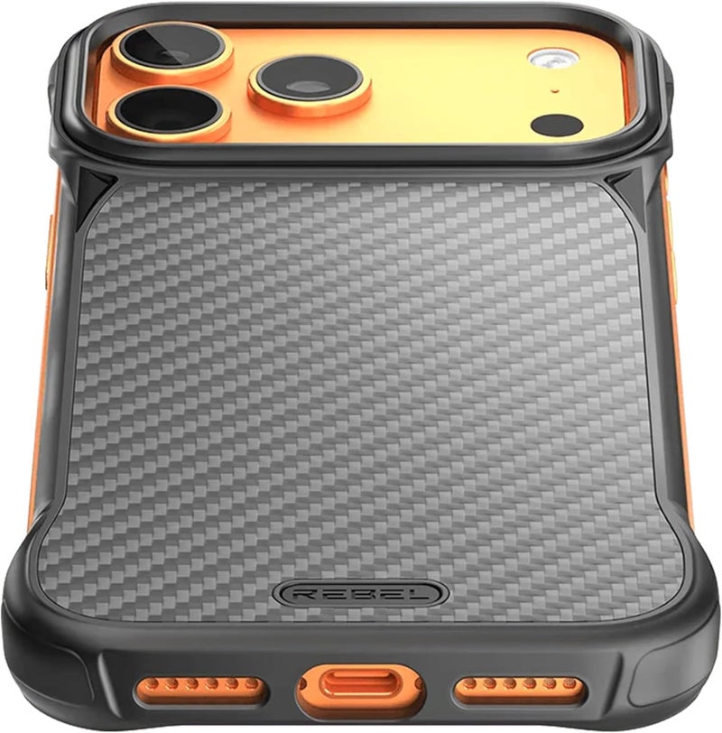 ريبل علبة لهاتف iPhone 17 Pro Max [سلسلة Flex]، جوانب مكشوفة للراحة، ألياف الأراميد، متوافقة بقوة مع MagSafe، زوايا مقاومة للصدمات، عدسة معدنية، تصميم حماية بدون إطار، 6.9 بوصة - Image 3