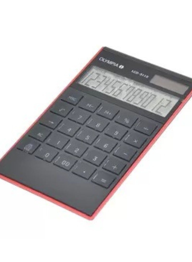 Olympia Desktop Calculator, 1-Line - 12 Digits, Black/Red Colour - OLCA941911001