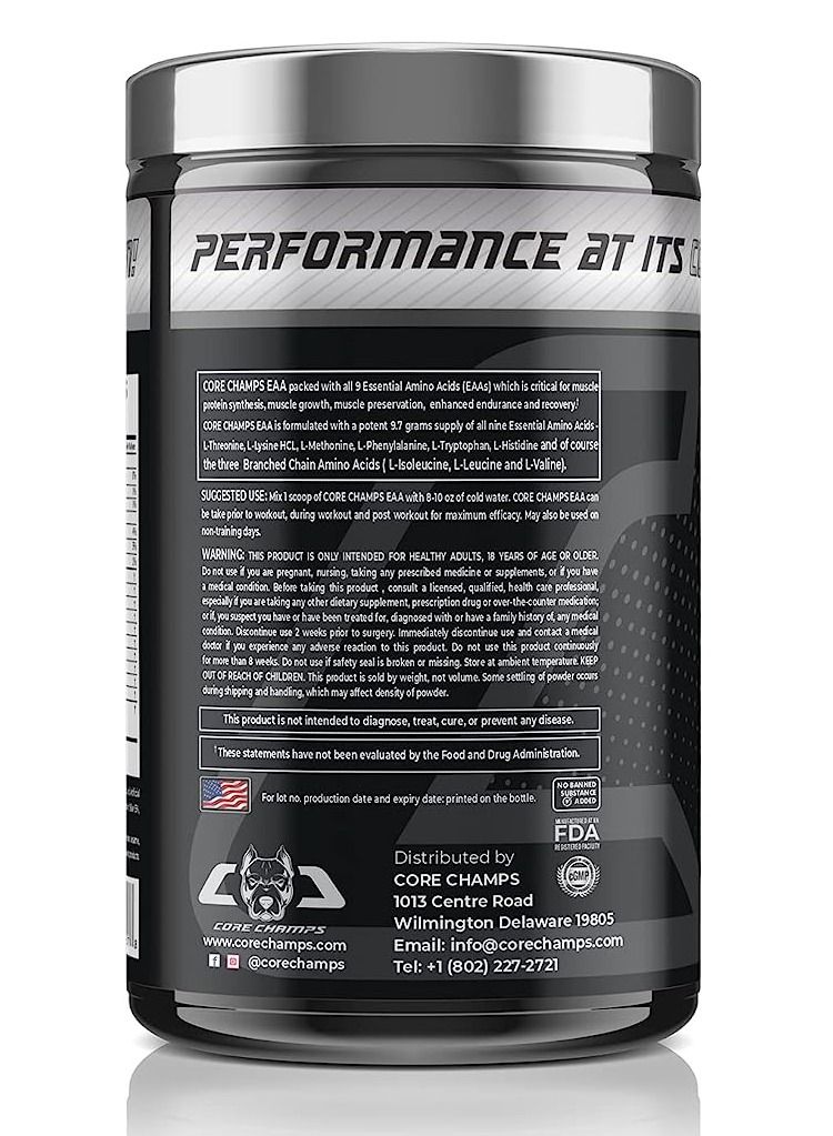 Core Champs EAA Essential Amino Acids, 405 grams, Blue Razz flavor - 30 Servings - Image 2