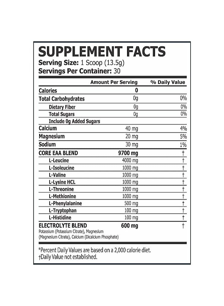 Core Champs EAA Essential Amino Acids, 405 grams, Blue Razz flavor - 30 Servings - Image 4