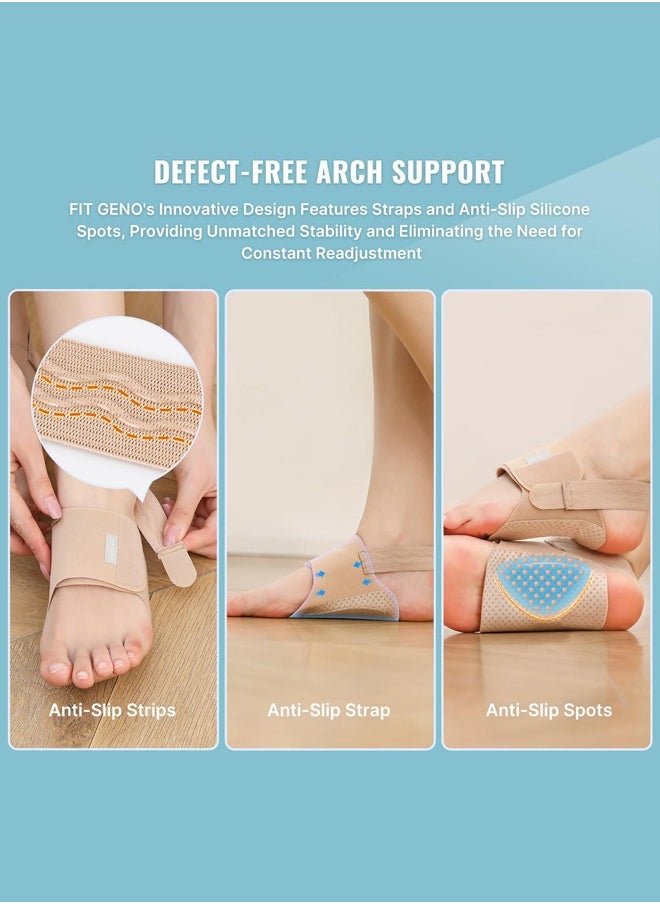 joyzzz - Arch Support for Women Plantar Fasciitis Relief 2024 Upgraded Non-Slip Foot Arch Support Inserts for Arch Pain Relief - Adjustable Compression Arch Support Brace for Flat Feet & High Arch - Image 1
