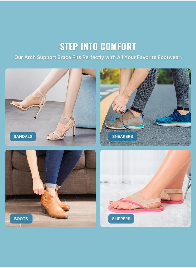 joyzzz - Arch Support for Women Plantar Fasciitis Relief 2024 Upgraded Non-Slip Foot Arch Support Inserts for Arch Pain Relief - Adjustable Compression Arch Support Brace for Flat Feet & High Arch - Image 1