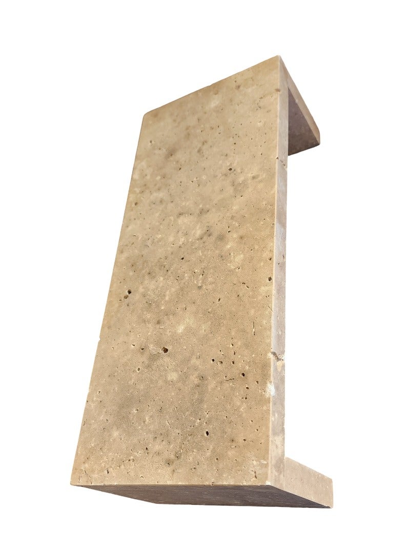 Beige Travertine Tray with Stand, Hand Carved Natural Stone Travertine Tray, Decorative tray, Vanity Tray, Tray (40 x 15 x 10 cm)  - Image 2
