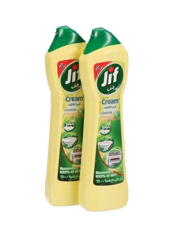 Jif Cream Cleaner, Lemon, Pack Of 2, 500ml 