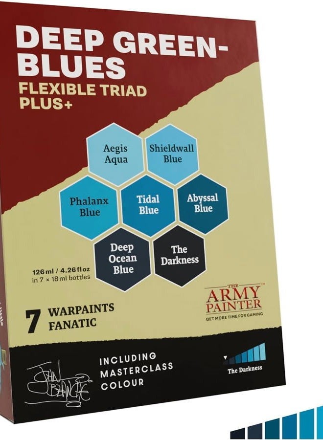 The Army Painter , Warpaints Flexible Triad PLUS+: Deep Green-Blues, 7 x 18 ml acrylic paints - Miniature quality hobby paint for Dungeons and Dragons (DnD) & Warhammer Miniatures - Image 3