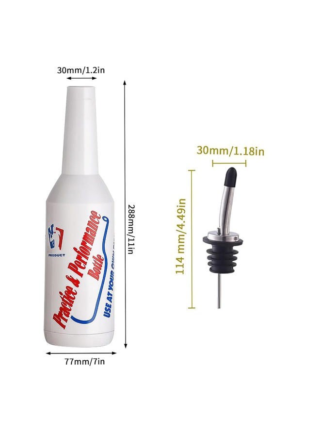SuproBarware Flair Bottles Practice Set of 3 Bartender Practice Bottles 25oz/750ml Flair Bartending kit Performance Training Bar Liquor Bottles White Decorative Bottles for Bar Pub Wine Cocktail Shaker - Image 2