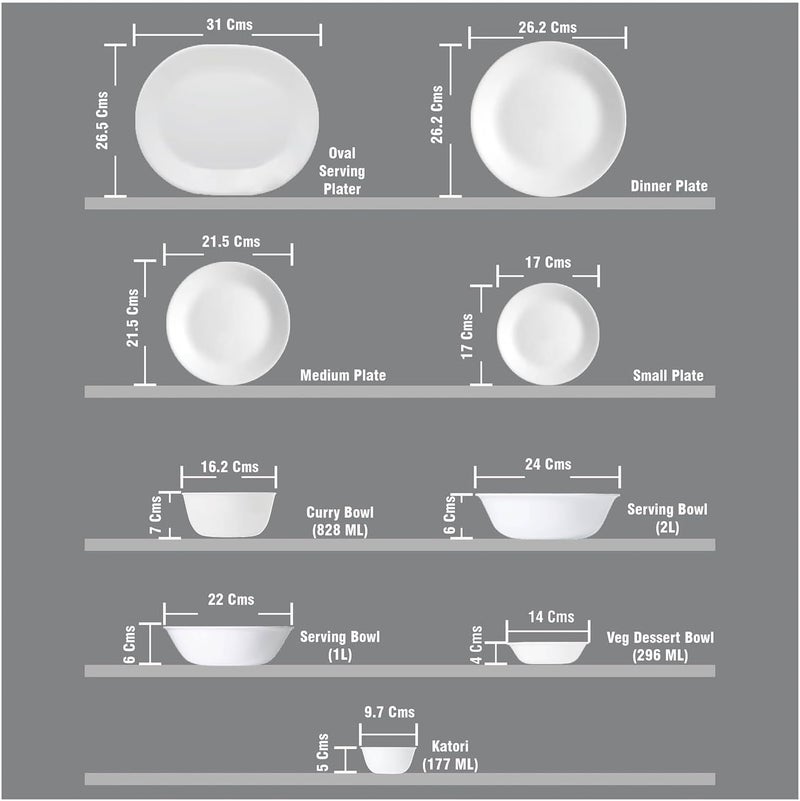 Corelle Livingware Winter Frost White 2qt Serving Bowl - 1Ltr - Image 3