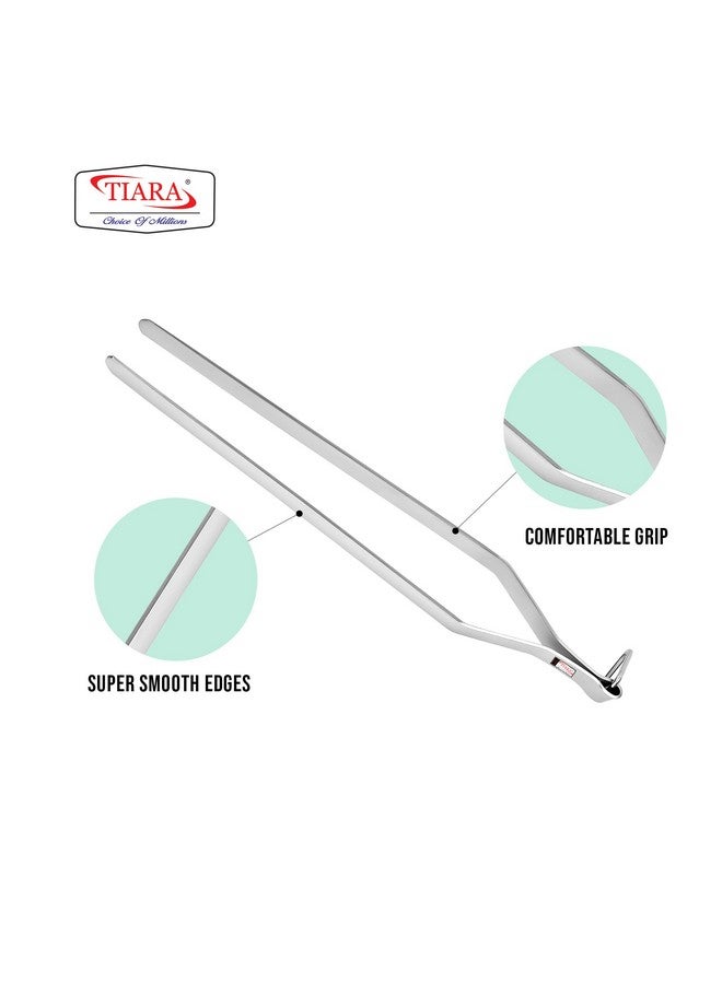 Tiara تيارا ساني 1 قطعة 10 بوصة شيمتا من الفولاذ المقاوم للصدأ بسماكة 2 مم للروتي، شباتي، شوكة للشباتي، الشواء (10 بوصة) - Image 4