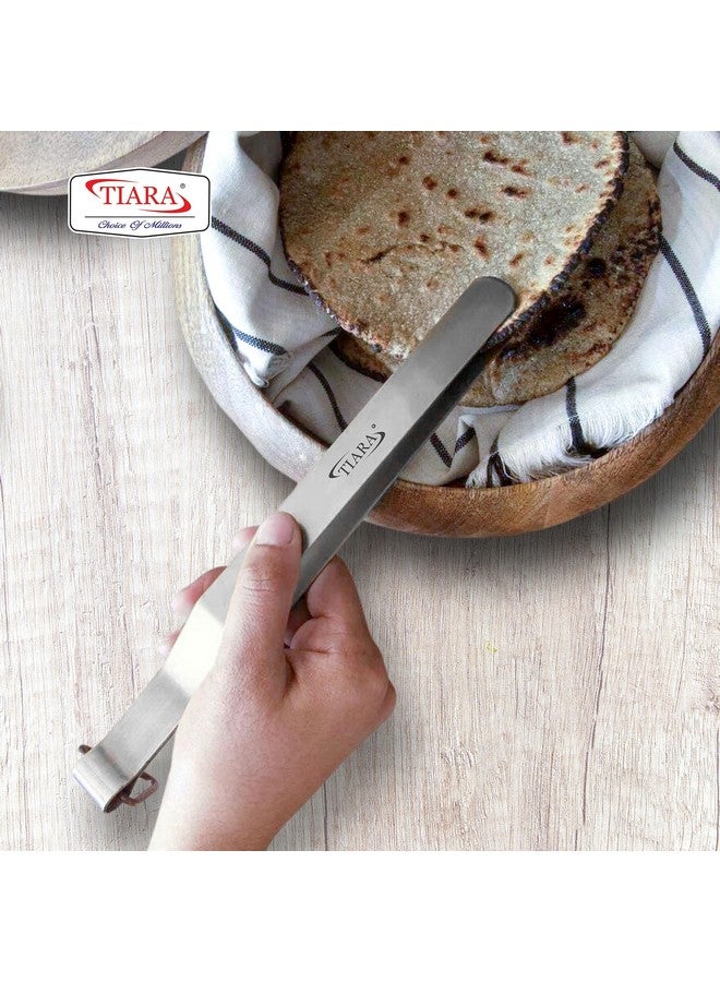 Tiara تيارا ساني 1 قطعة 10 بوصة شيمتا من الفولاذ المقاوم للصدأ بسماكة 2 مم للروتي، شباتي، شوكة للشباتي، الشواء (10 بوصة) - Image 5