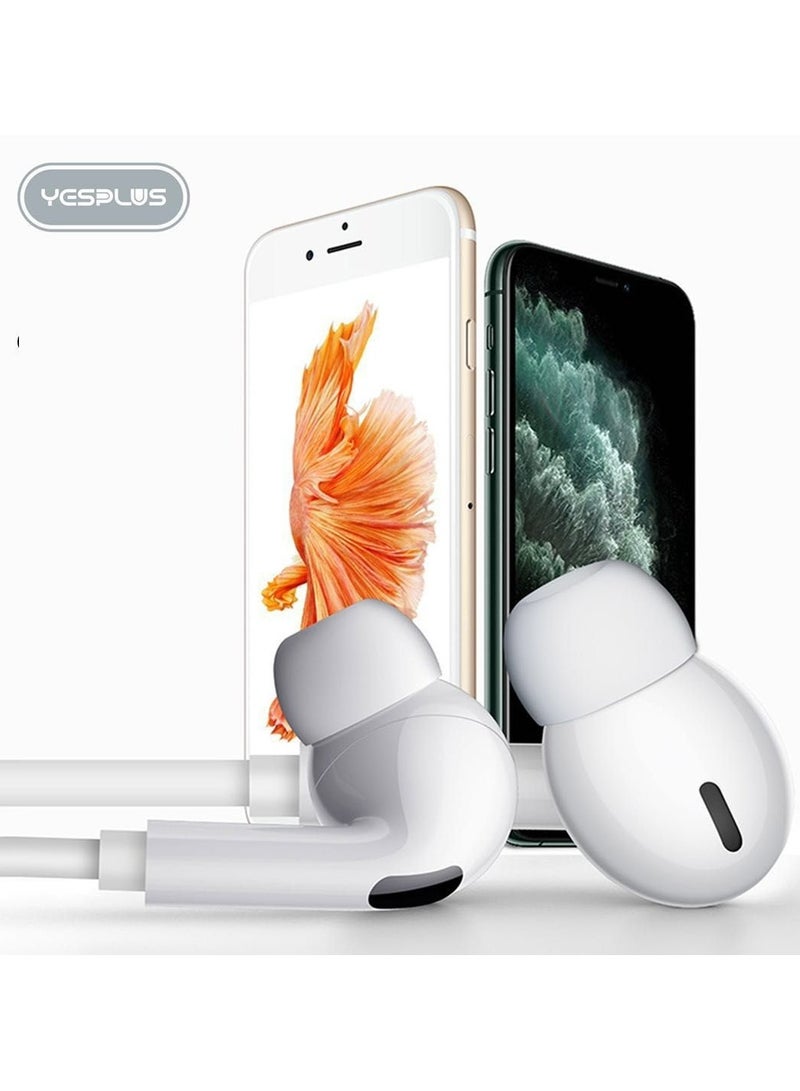 YESPLUS PRO3 Type-C Wired Earphones – In-Ear Headphones with Mic, Remote & Deep Bass | USB-C Earbuds for Android Phones – White - Image 2